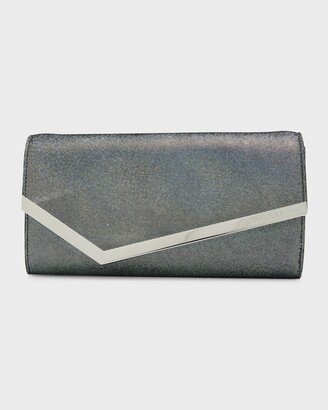 Emmie Flap Shimmery Leather Clutch Bag