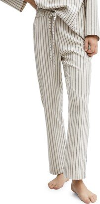 Stripe Cotton Pajama Pants