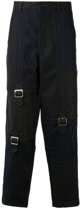 Buckle-Detail Straight-Leg Trousers