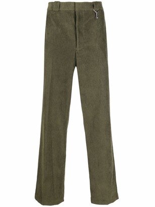 Corduroy Straight-Leg Trousers-AY