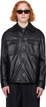 Black Quilted Leather Jacket