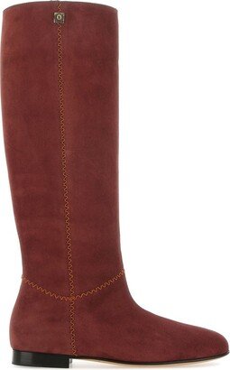 Knee-High Round Toe Boots