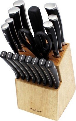 Essentials 18Pc Cutlery Set, Block with 8 Steak Knives, Hand-sharpened