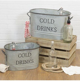 2-Piece Metal Drink Buckets