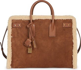 Sac De Jour Thin Large In Shearling And Suede