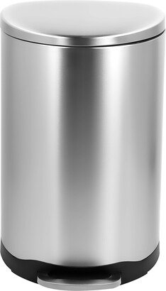 The 10.5 gal./40L Semi Round Step Can Stainless Steel