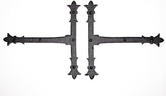 2 Pack 7 Forged Decorative T Corner Bracket, Right Angle Brace For Barn Doors Farmhouse Gates & Chests Hardware Borderland Rustic