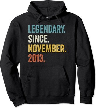 10 Birthday Ideas by Birnux 10 Years Old Legendary Since November 2013 10th Birthday Pullover Hoodie-AB