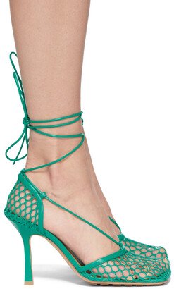 Green Stretch Web Heels