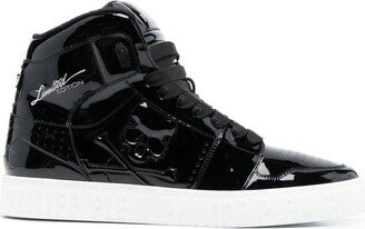 Super Street Skull Bones hi-top sneakers