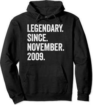 14 Birthday Ideas by Birnux 14 Years Old Legendary Since November 2009 14th Birthday Pullover Hoodie