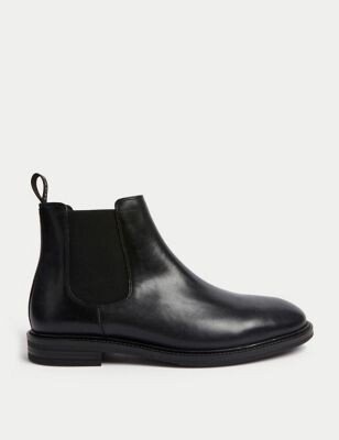 Leather Pull-On Chelsea Boots-AA