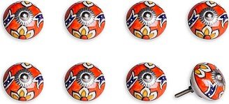 KNOB IT 8-Piece Hand Painted Ceramic Knob Set