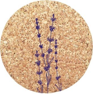 Lavender Cork Coasters - Pack Of 4