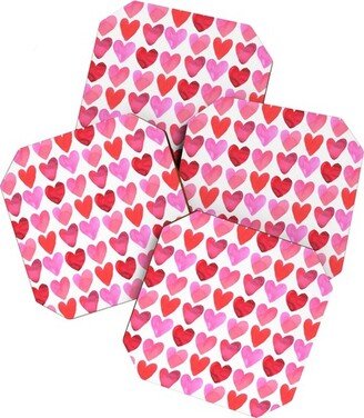 Amy Sia Heart Watercolor Set of 4 Coasters