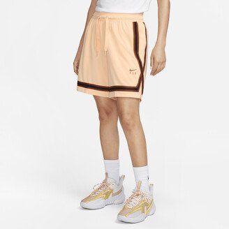 Women's Fly Crossover Basketball Shorts in Orange