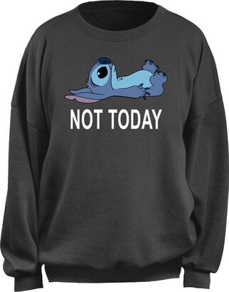 Women's Junior's Not Today Oversized Fleece