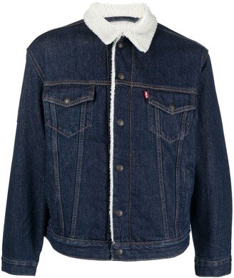 Shearling-Lined Denim Jacket-AA