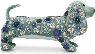 Embroidered Velvet Dachshund Plush