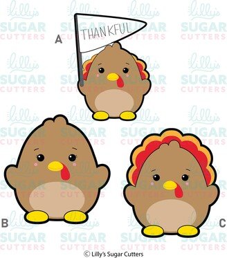 Cute Turkeys Set Cookie Cutters