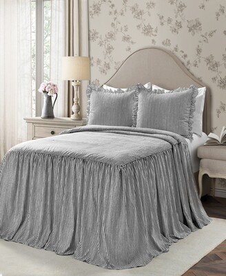 Ticking Stripe 2-Piece Twin Bedspread Set