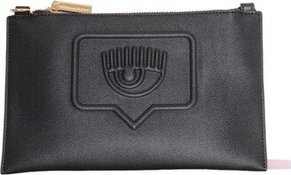 Eyelike Detailed Zipped Crossbody Bag