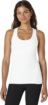 Spacedye Step Up Racerback Tank (Cloud White) Women's Clothing