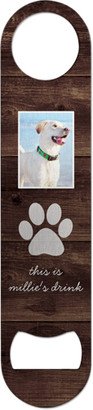 Bottle Openers: Rustic Paw Print Bottle Opener, Gray