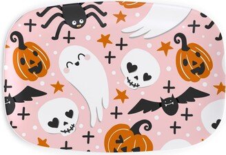 Serving Platters: Cute Halloween - Pink Serving Platter, Pink