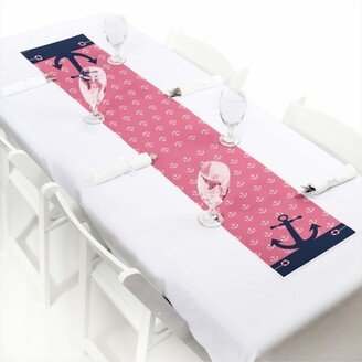 Big Dot Of Happiness Ahoy - Nautical Girl - Petite Party Paper Table Runners - 12 x 60 inches