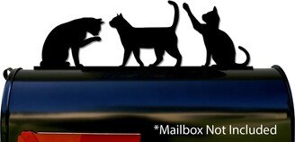 Three Cats Metal Mailbox Topper/Sign - Hardware Included