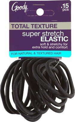 Total Texture Super Stretch Elastic - Black - 15ct