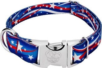 Country Brook Petz Premium Star Spangled Dog Collar (1 Inch, Medium)