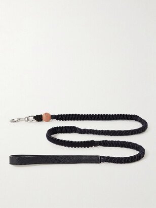 Braided Leather and Baby Cashmere Dog Lead