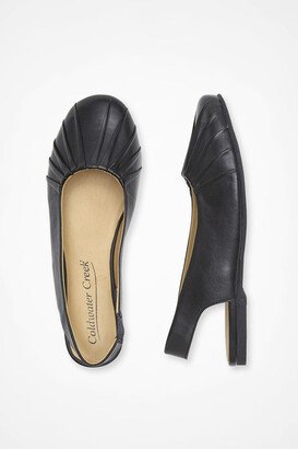 Women's Hailee Leather Slingbacks by Walk with me - Black - 6