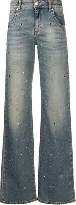 Embellished Straight-Leg Jeans