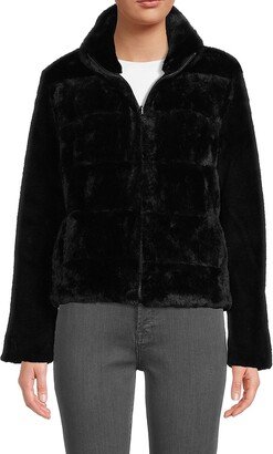 Faux Fur Reversible Quilted Jacket