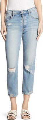 Tomcat High-Rise Jewelled Ripped Ankle Jeans