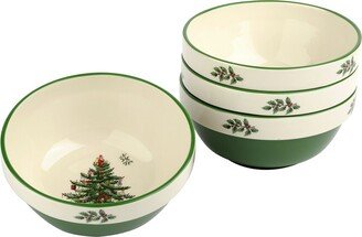 Set Of 4 Christmas Tree Stacking Bowls-AA