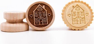 No. 025 Gingerbread House 3, Wooden Stamp Deeply Engraved, Merry Christmas, Christmas Gift, Toys, Stamp, Baking Gift, Fairy-Tale House