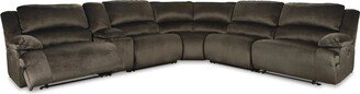 Clonmel Chocolate 6-Piece Power Reclining Sectional - 137W x 124D x 40H