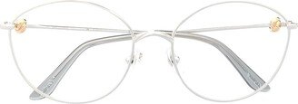 Round-Frame Silver-Tone Glasses