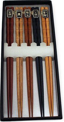 5-Pair Bamboo Wood Chopsticks