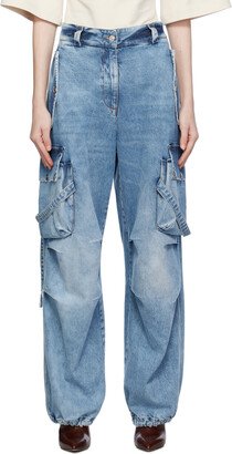 Blue Cargo Pocket Jeans