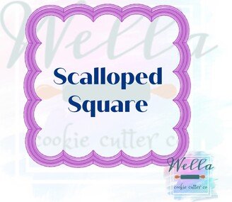 Scalloped Square Plaque Cookie Cutter, Cutter