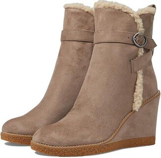 Ina-Shrl Wedge (Taupe Microfiber) Women's Boots