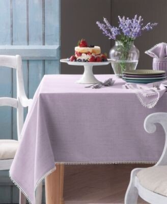 French Perle Violet Table Linen Collection