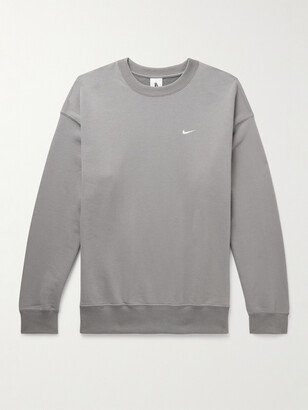 Solo Swoosh Cotton-Blend Jersey Sweatshirt