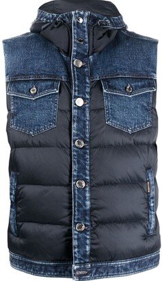 Padded Denim Gilet