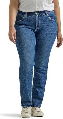 Plus Size Flex Motion Straight Jeans (Cobalt Sheen) Women's Jeans